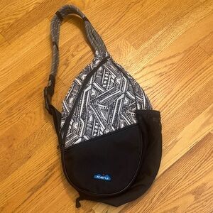 KAVU Rope Sling Black and White Backpack